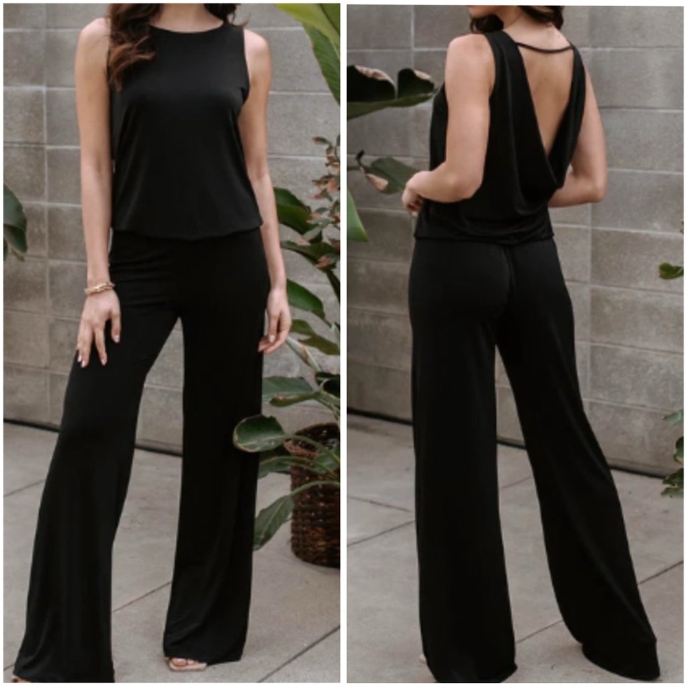 Veronica M Black Jumpsuit Med